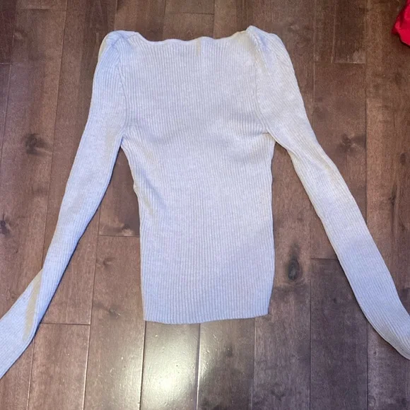 Beige Ribbed Knit Cardigan - Picture 3 of 3